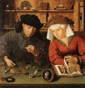 Quentin Massys The Money Changer and His Wife painting